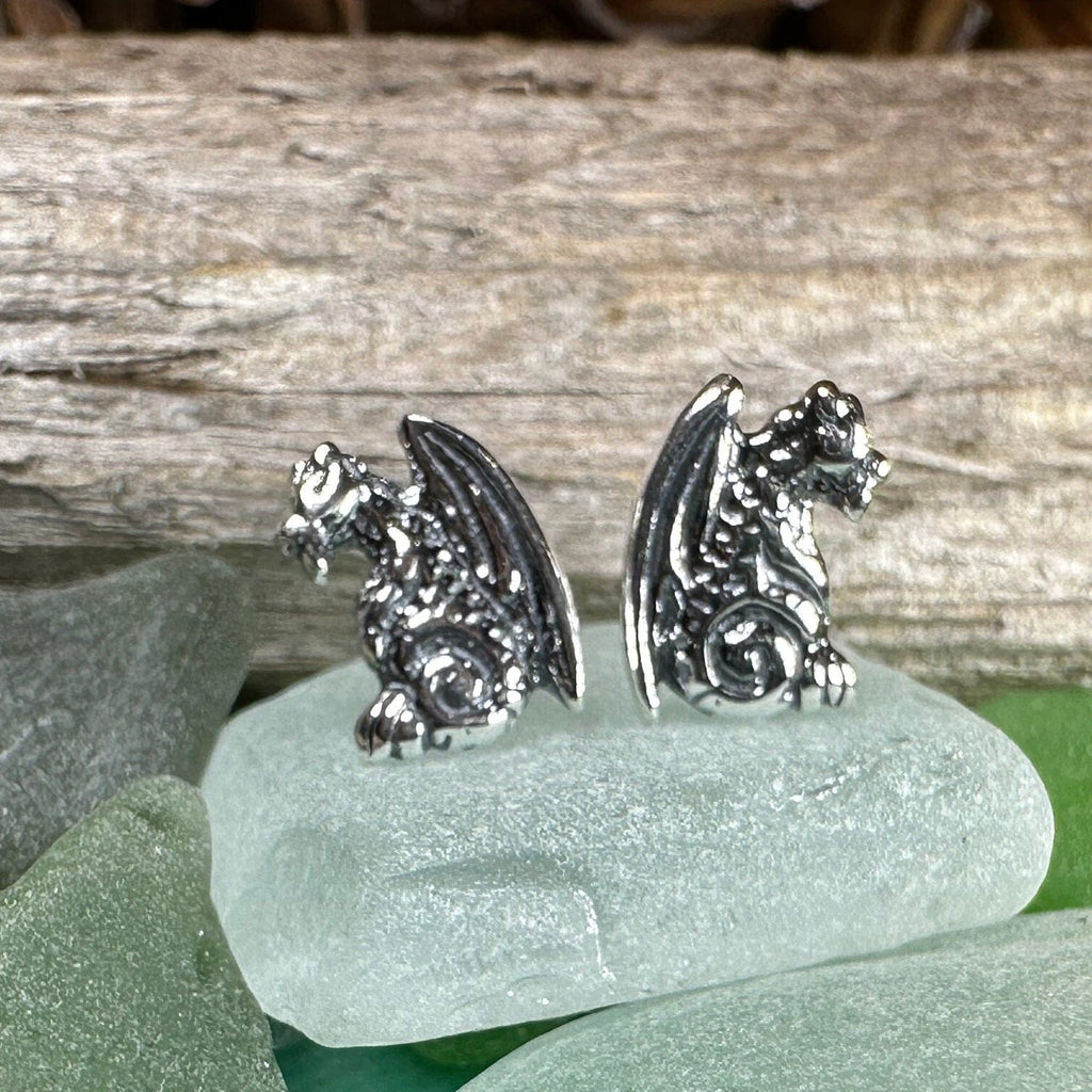 Gargoyle Dragon Post Earrings