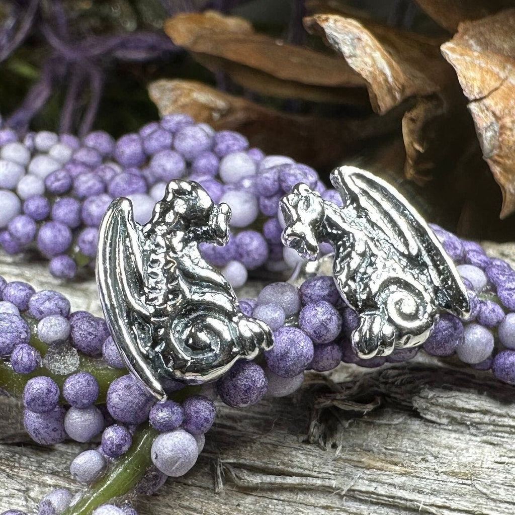 Gargoyle Dragon Post Earrings