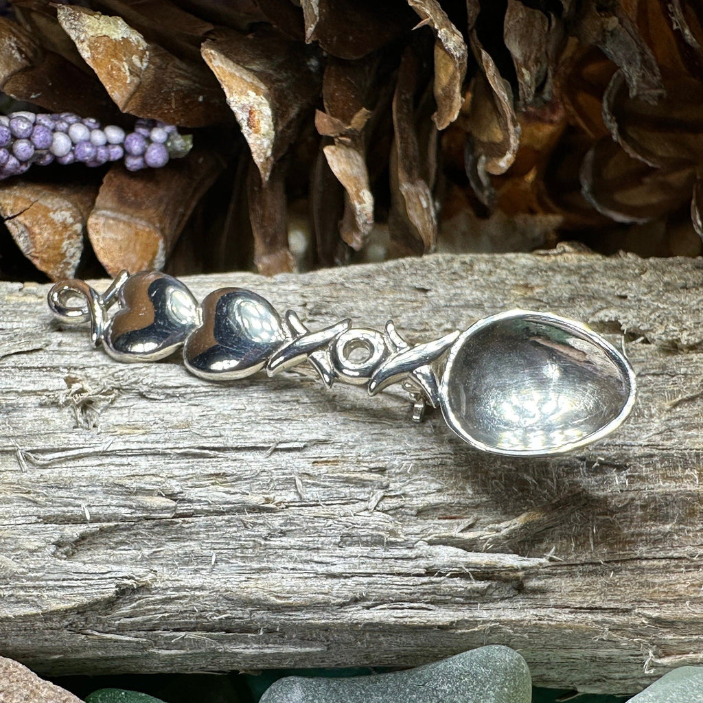 Hugs & Kisses Love Spoon Brooch