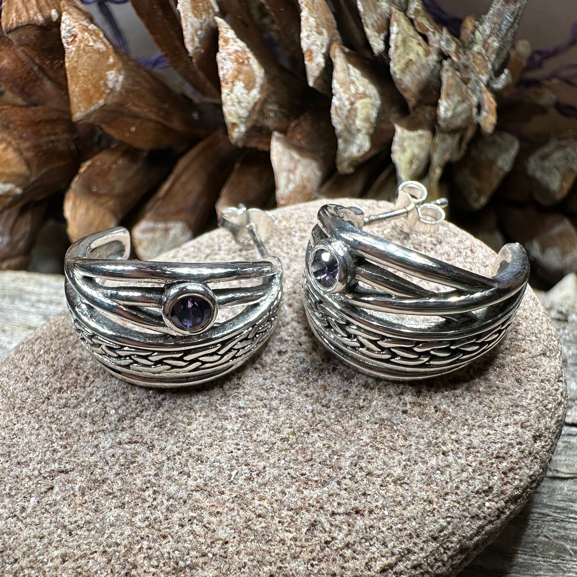 Raela Celtic Hoop Earrings