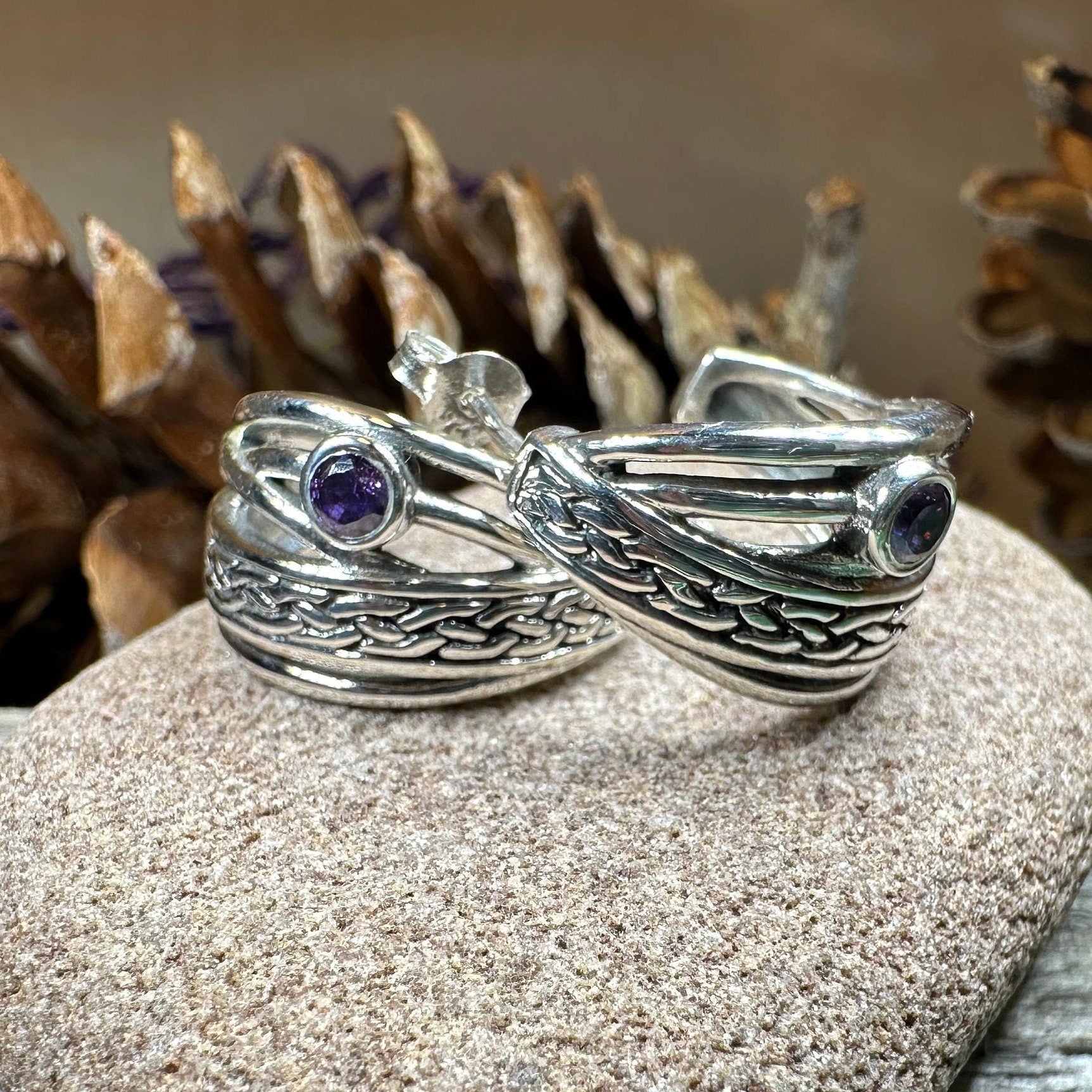 Raela Celtic Hoop Earrings