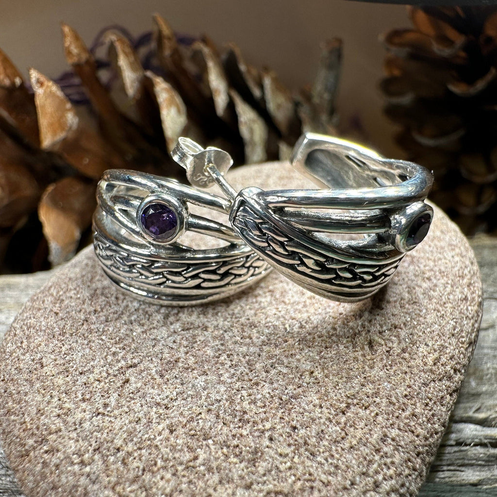 Raela Celtic Hoop Earrings