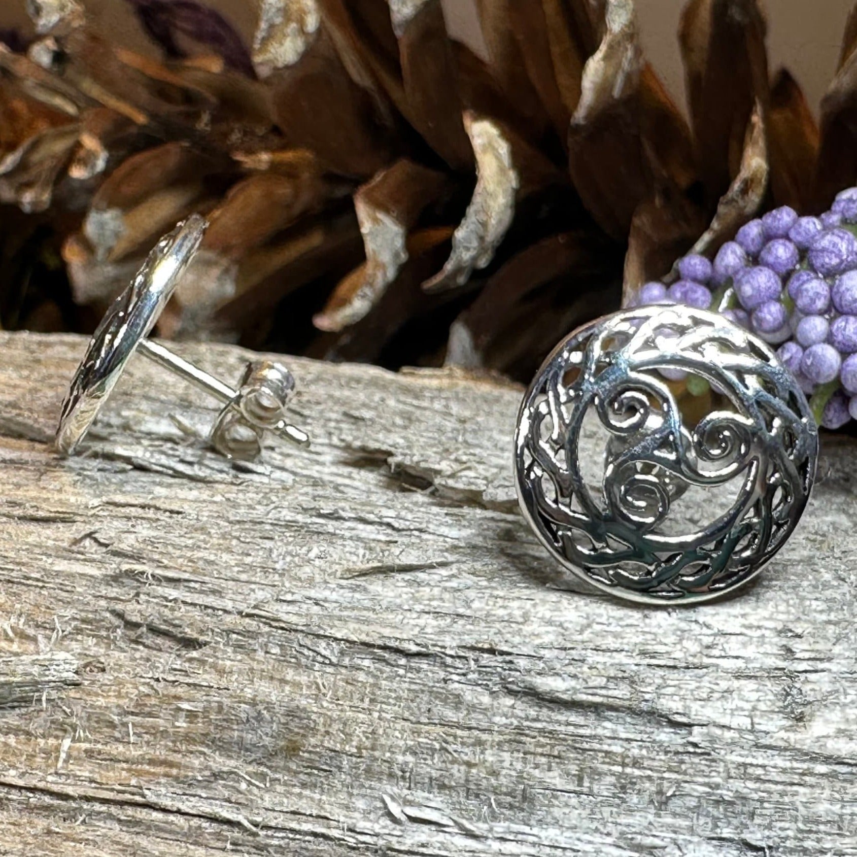 Perla Triple Spiral Post Earrings