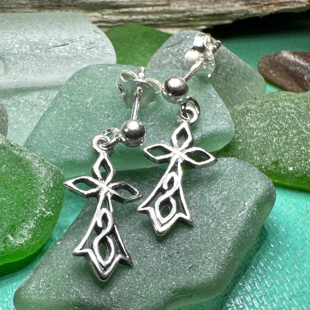 Sweet Celtic Cross Post Earrings