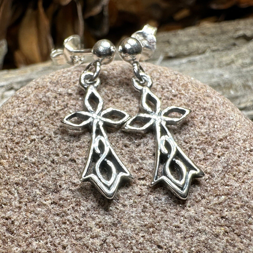 Sweet Celtic Cross Post Earrings