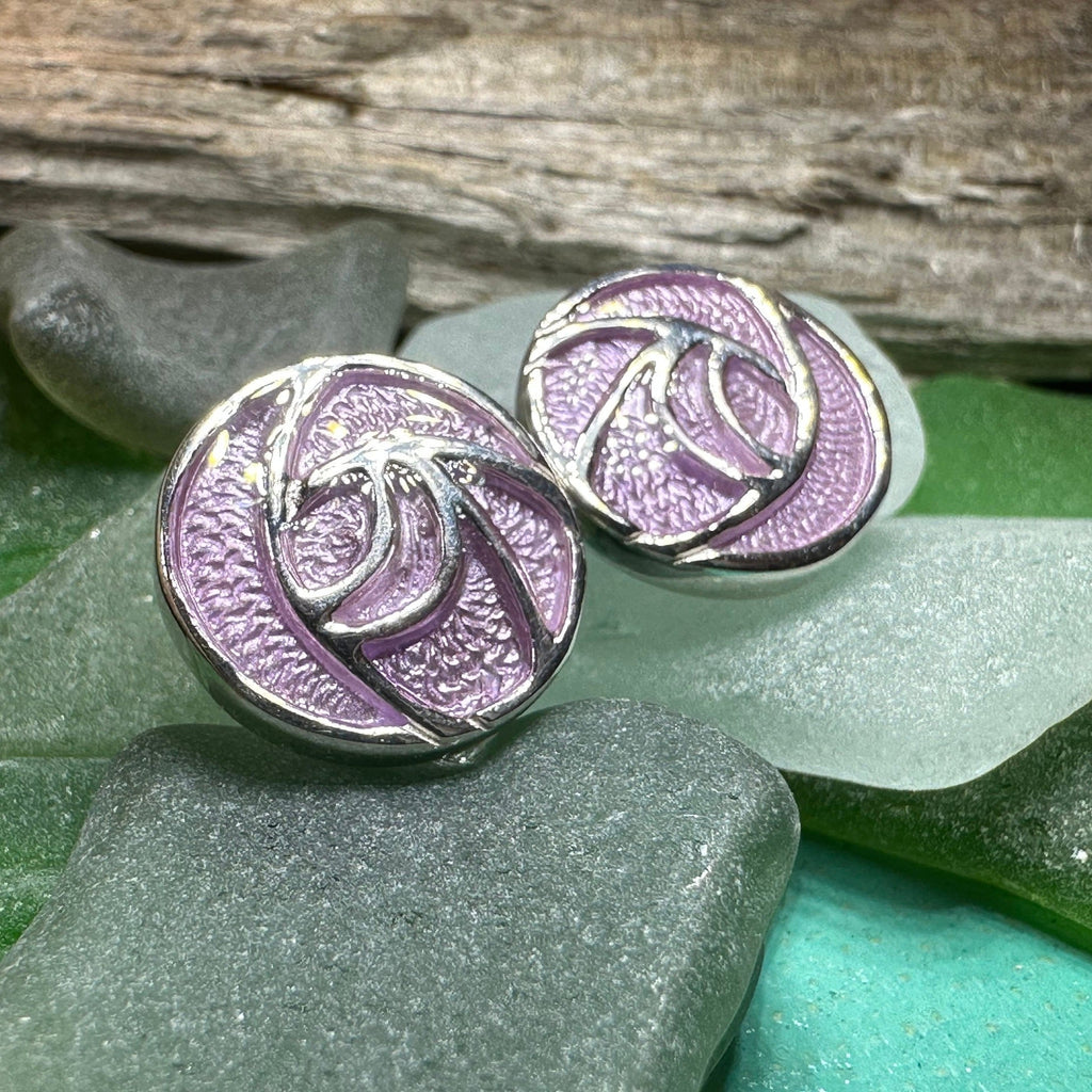 Scottish Bloom Mackintosh Rose Post Earrings