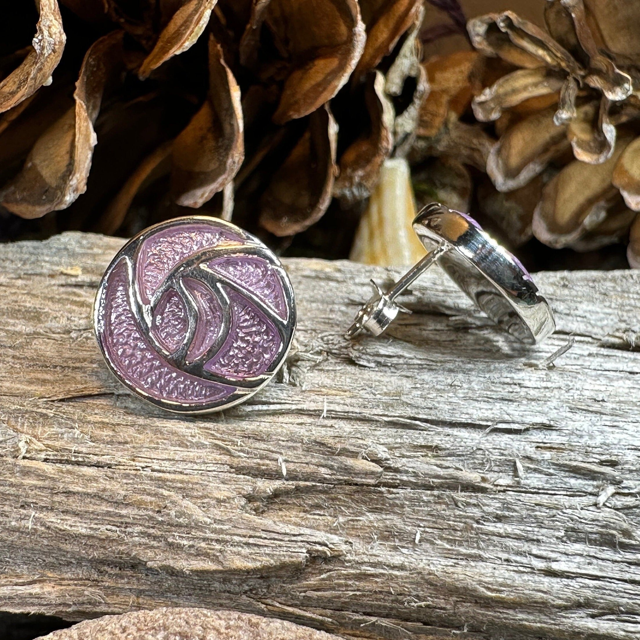 Scottish Bloom Mackintosh Rose Post Earrings