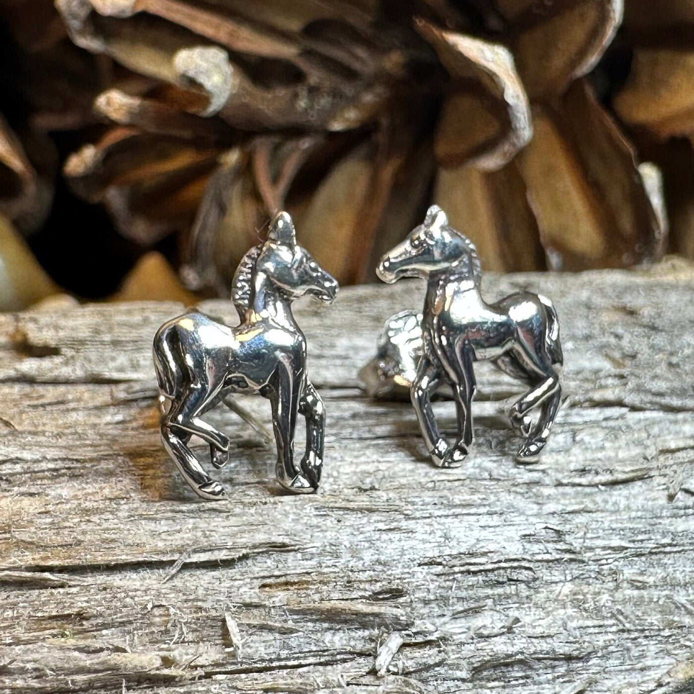 Prancing Horse Post Earrings