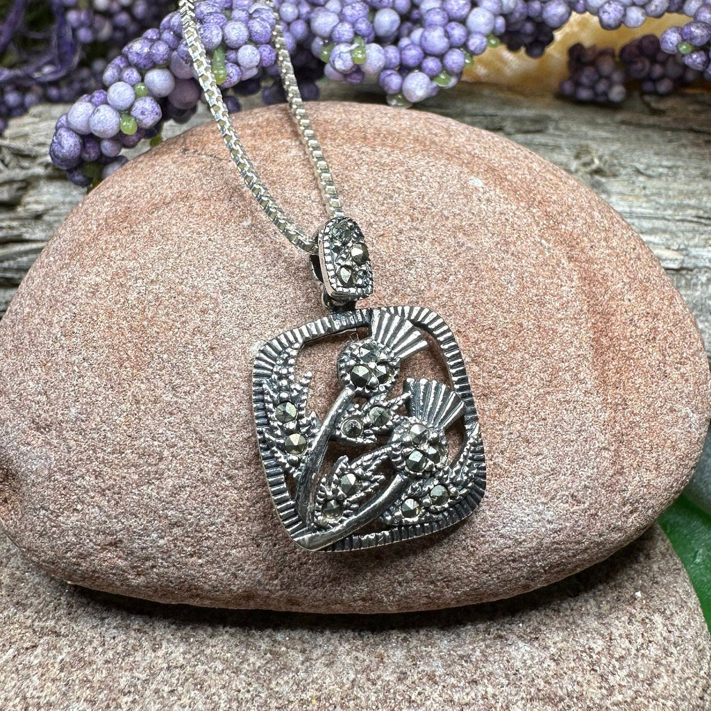 Leonora Thistle Marcasite Necklace
