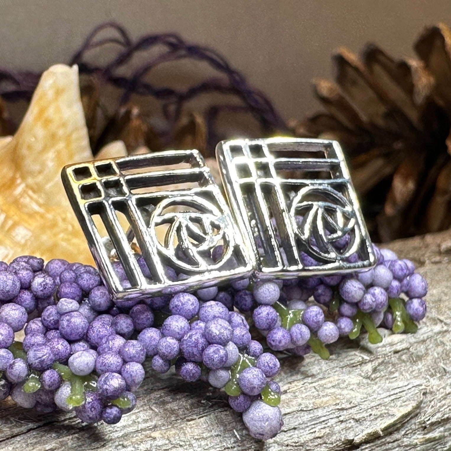 Lacee Mackintosh Rose Post Earrings