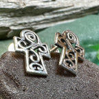 Iona Celtic Cross Post Earrings