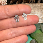 Iona Celtic Cross Post Earrings