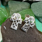 Iona Celtic Cross Post Earrings