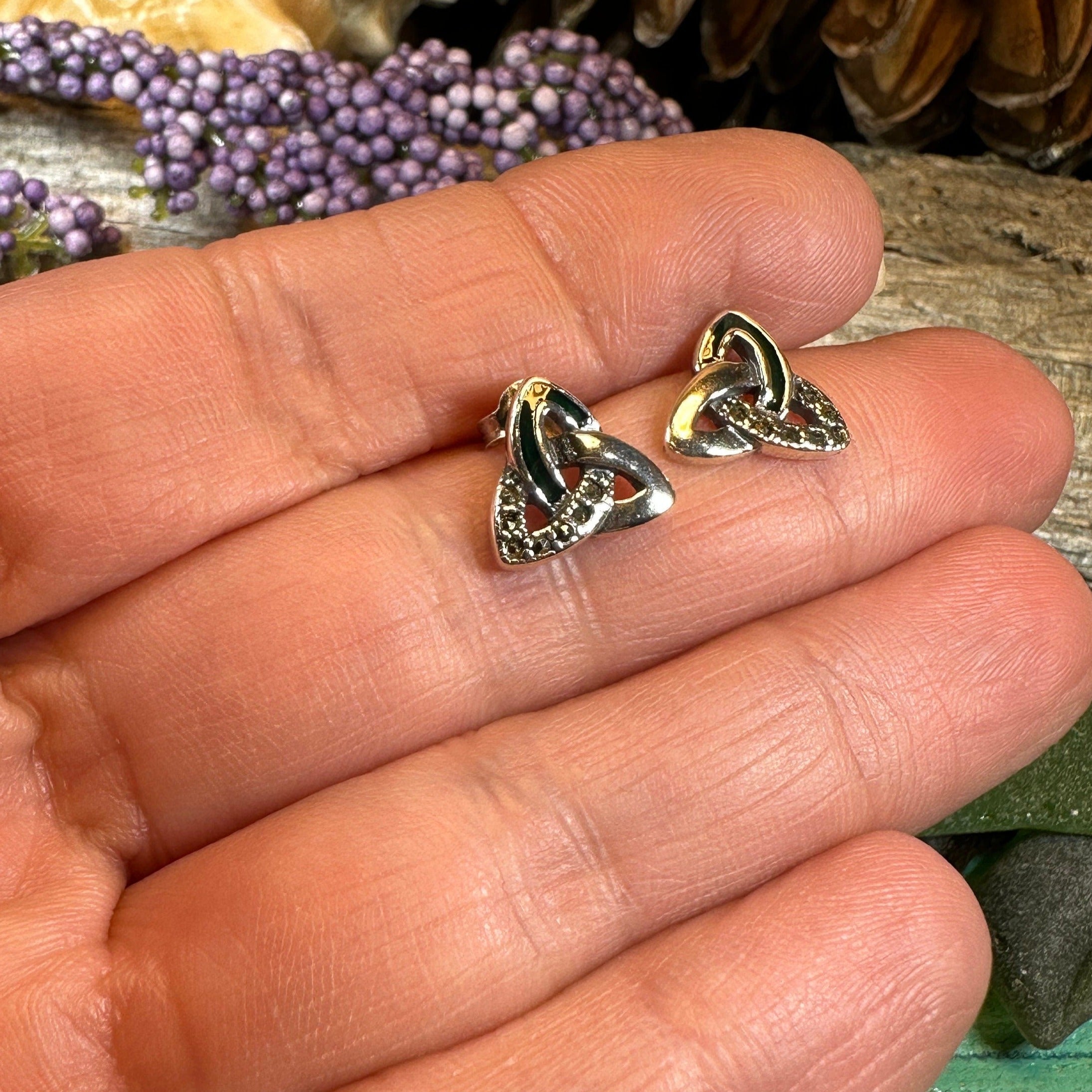 Chana Trinity Knot Post Earrings