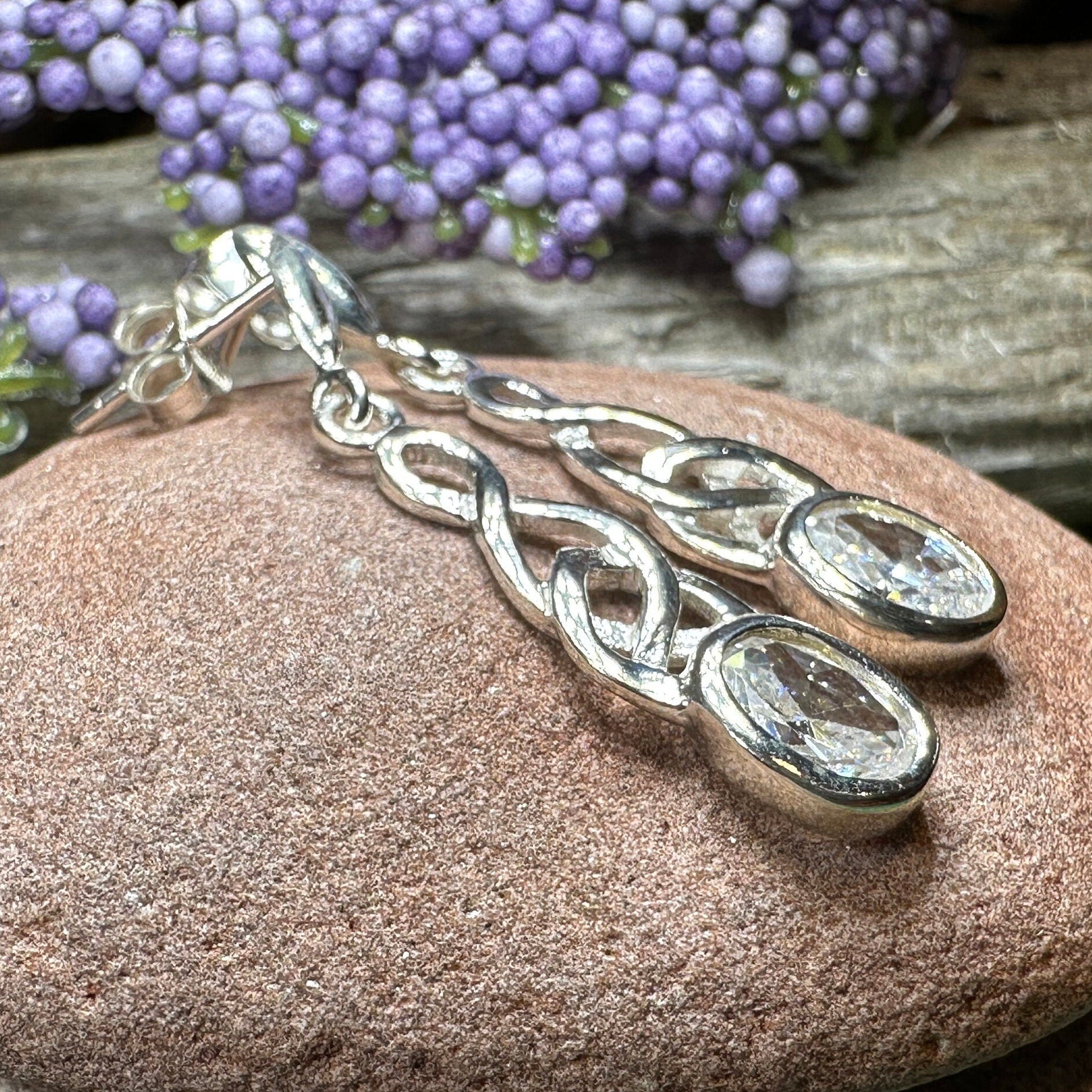 Crisiant Celtic Knot Post Earrings