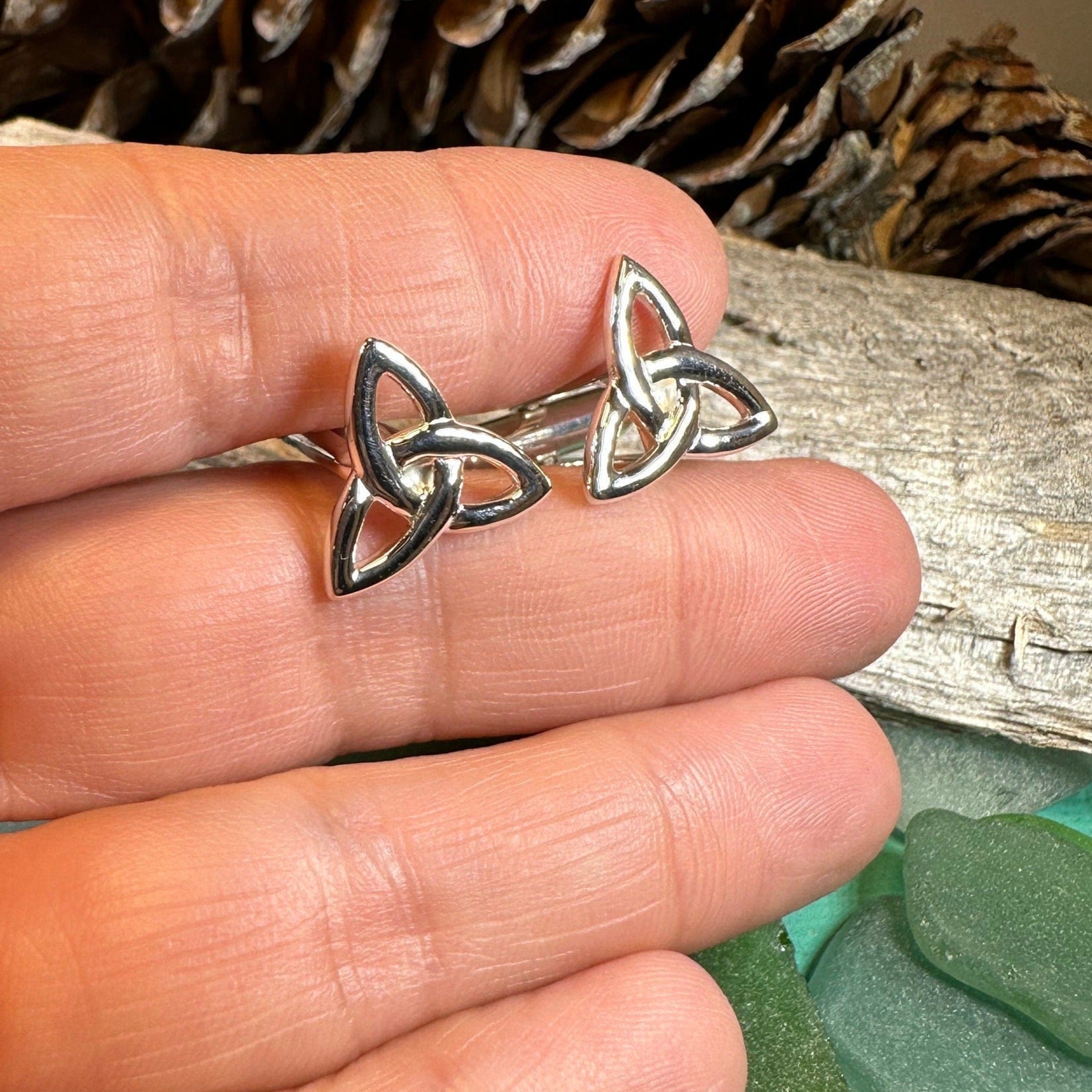 Classic Sterling Silver Trinity Knot Cuff Links