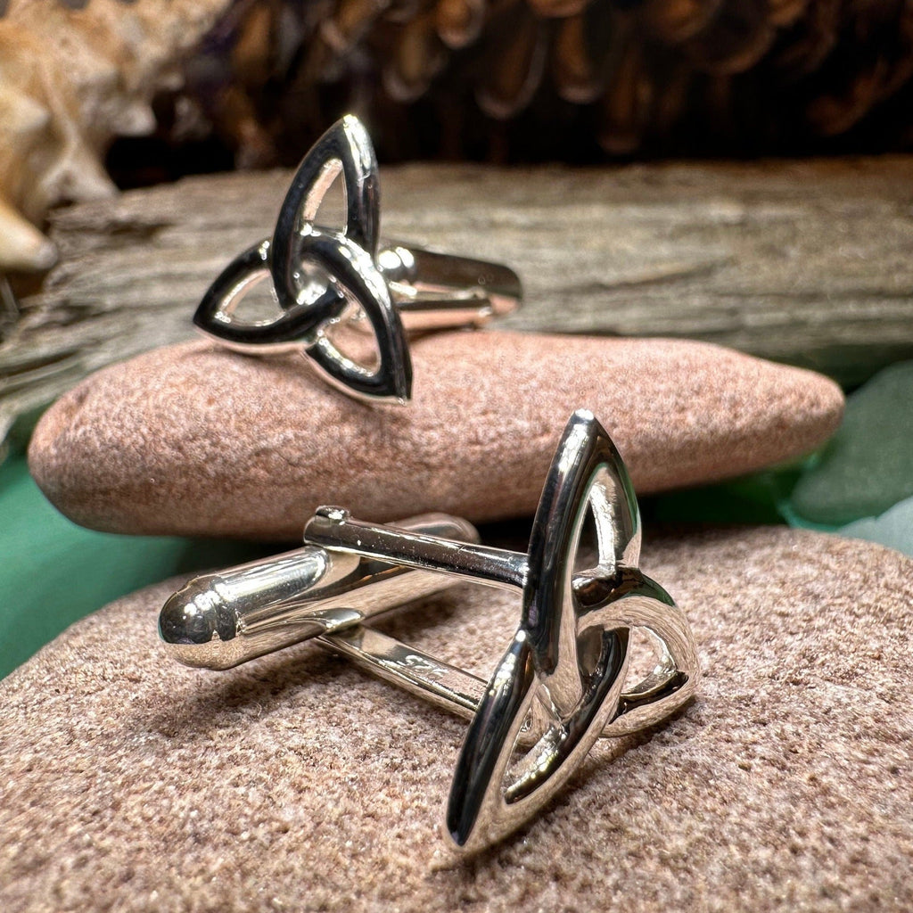 Classic Sterling Silver Trinity Knot Cuff Links