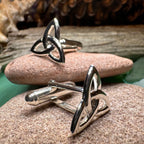 Classic Sterling Silver Trinity Knot Cuff Links