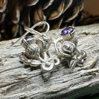 Cyrena Thistle Amethsyt Earrings