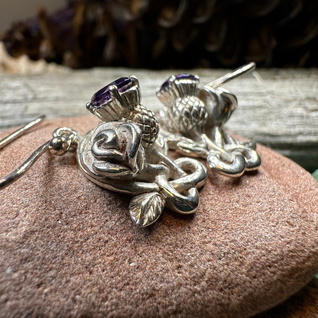 Cyrena Thistle Amethsyt Earrings