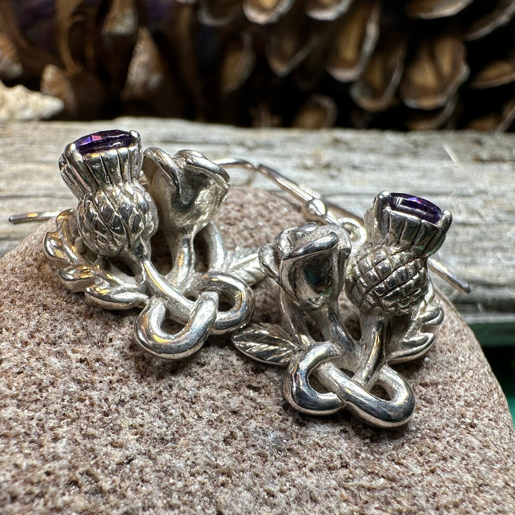 Cyrena Thistle Amethsyt Earrings