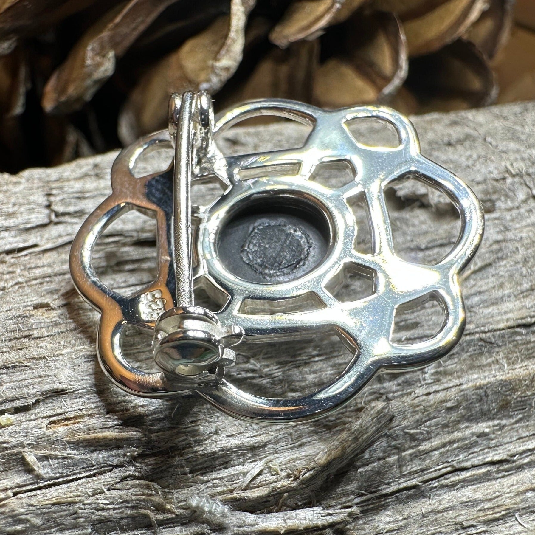 Onyx Celtic Knot Brooch