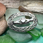 Laurelei Oval Claddagh Brooch