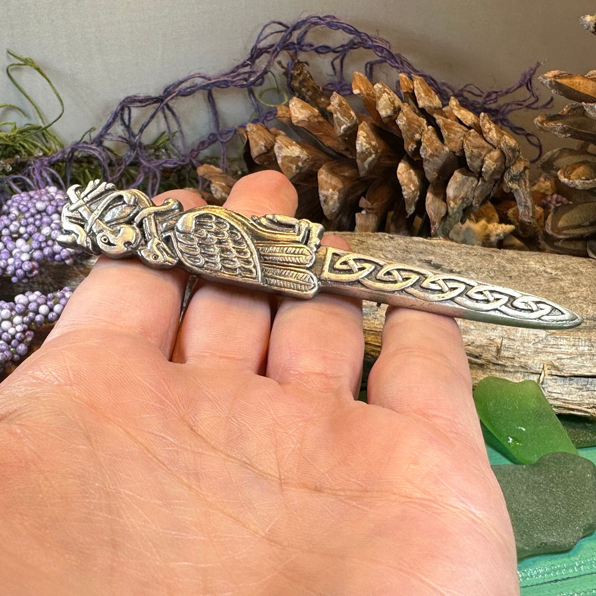 Celtic Birds Kilt Pin