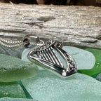 Green Enamel Harp Necklace