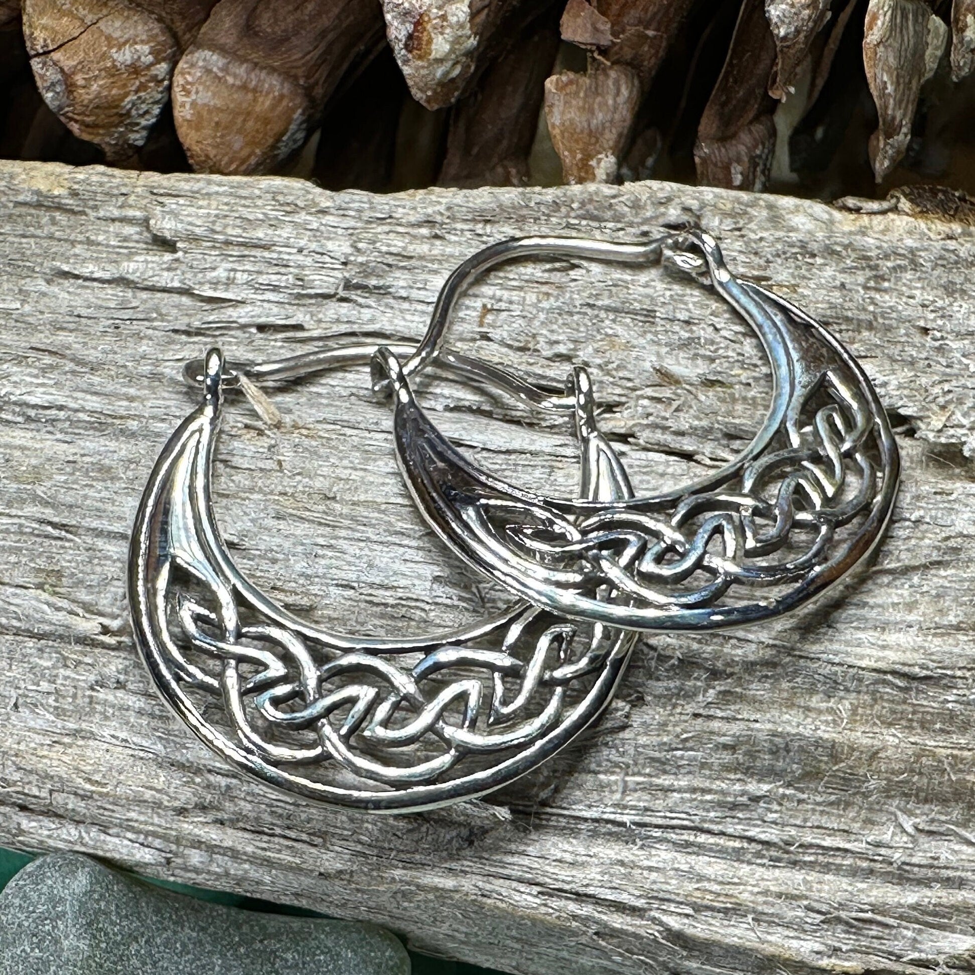 Carys Celtic Hoop Earrings