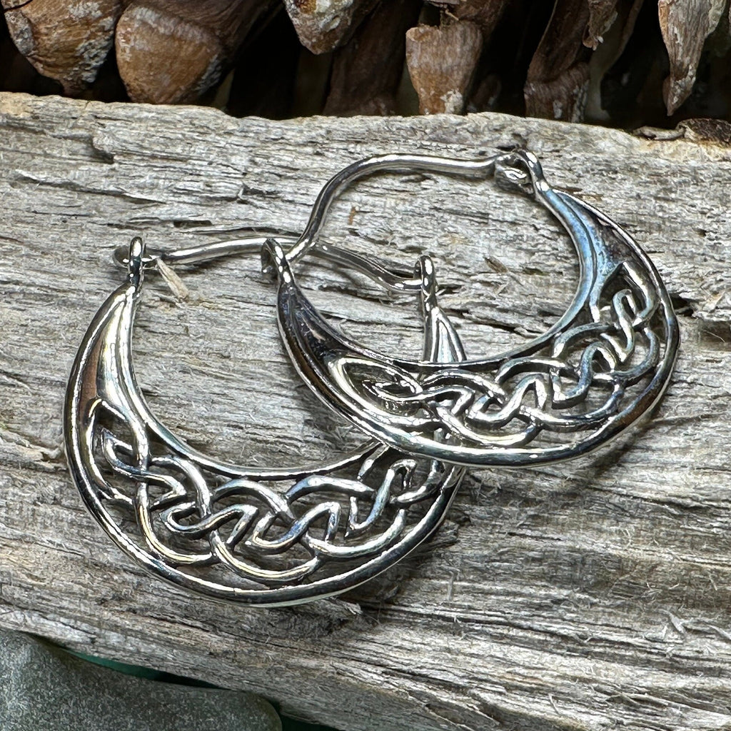 Carys Celtic Hoop Earrings