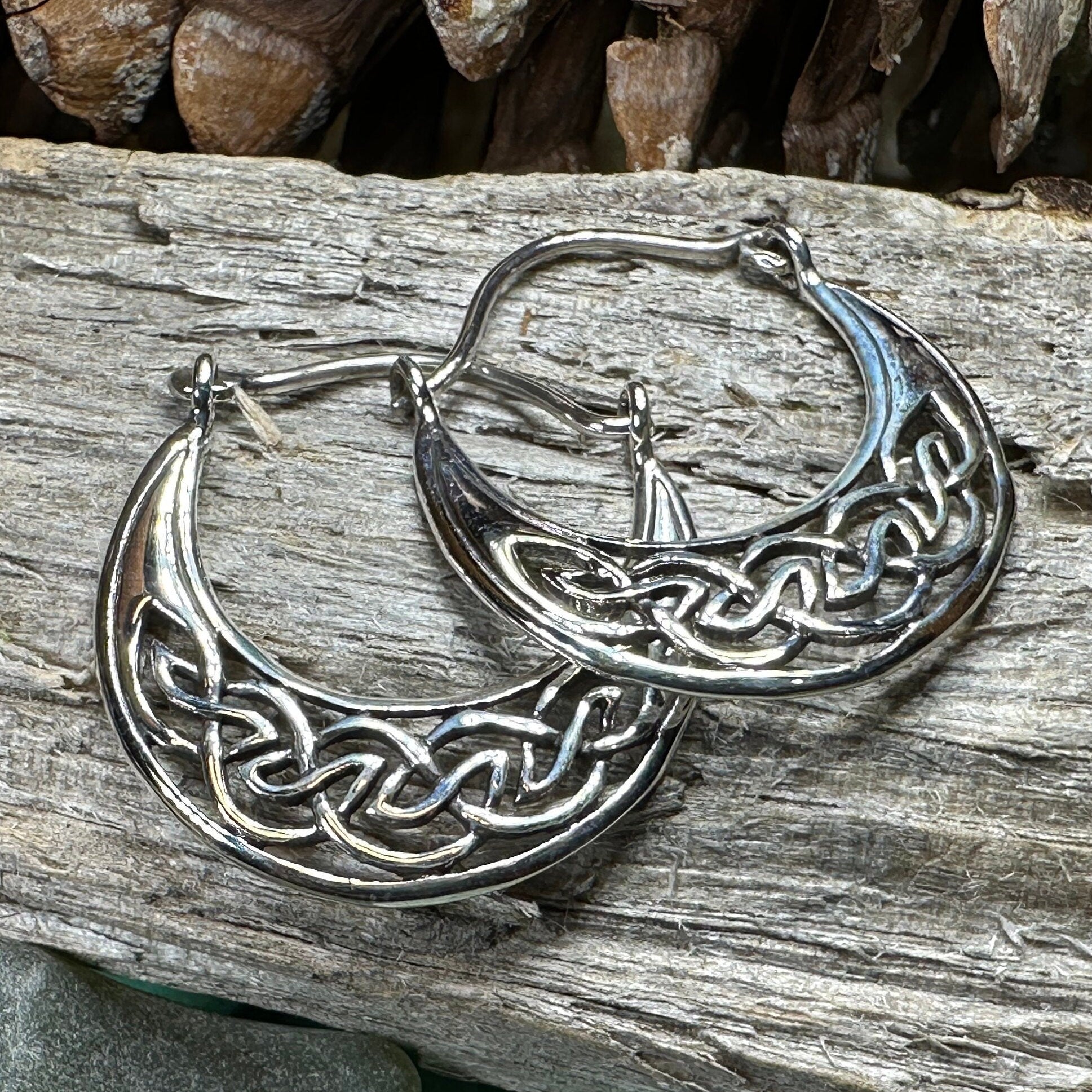 Carys Celtic Hoop Earrings