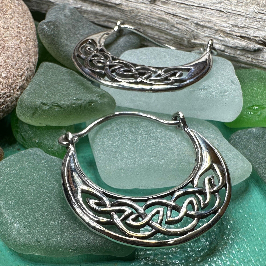 Carys Celtic Hoop Earrings