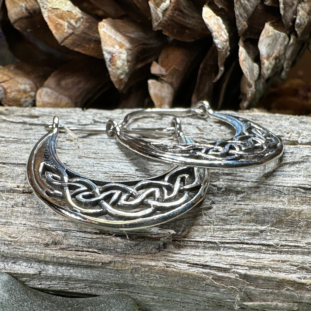 Carys Celtic Hoop Earrings