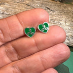 Green Celtic Spiral Earrings