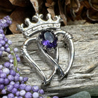 Scottish Amethyst Luckenbooth Brooch