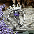 Scottish Amethyst Luckenbooth Brooch
