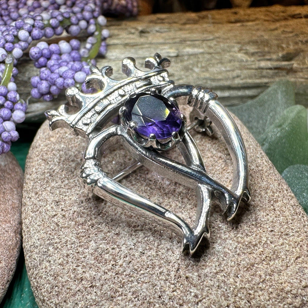 Scottish Amethyst Luckenbooth Brooch