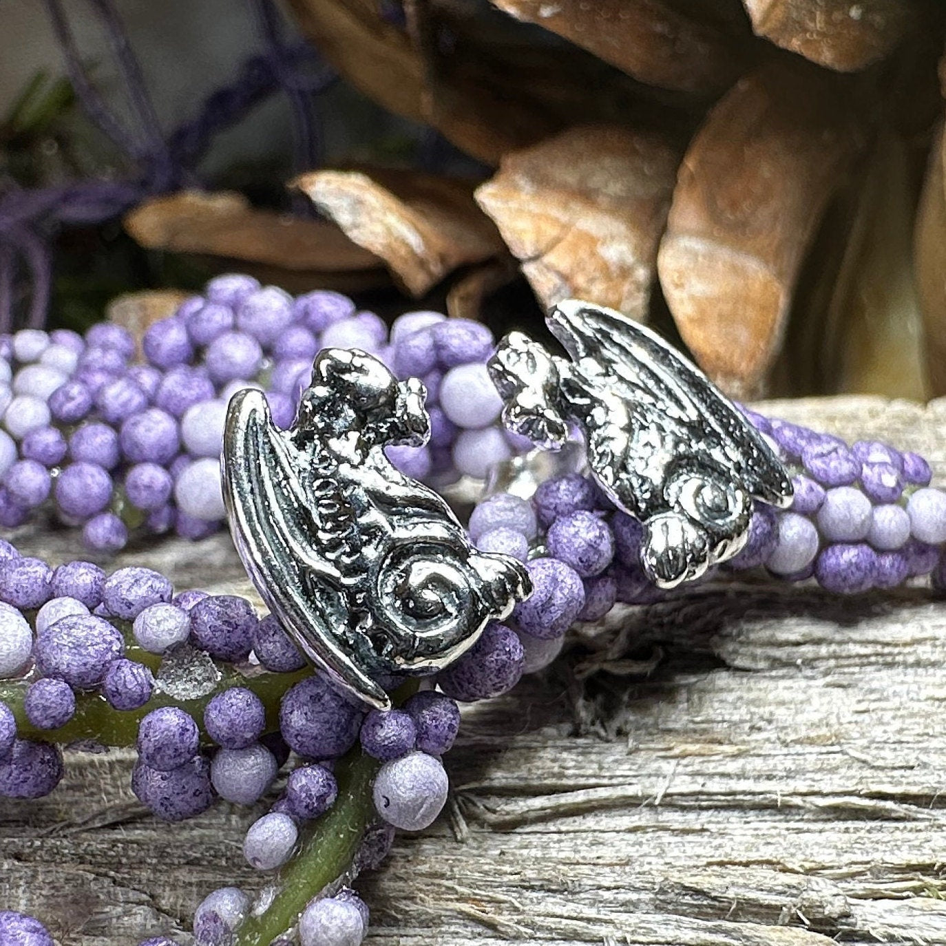 Gargoyle Dragon Post Earrings