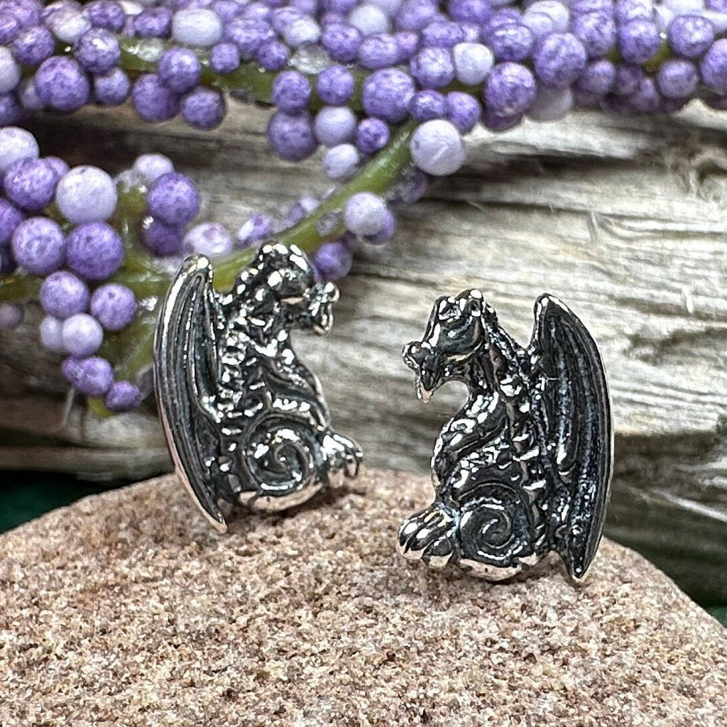 Gargoyle Dragon Post Earrings