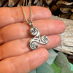Gaeltide Triple Spiral Necklace