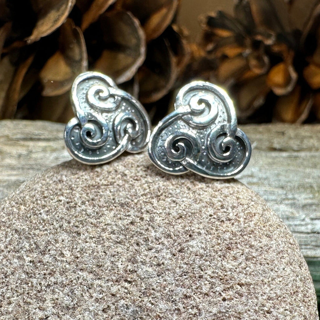 Ancient Gale Celtic Spiral Post Earrings