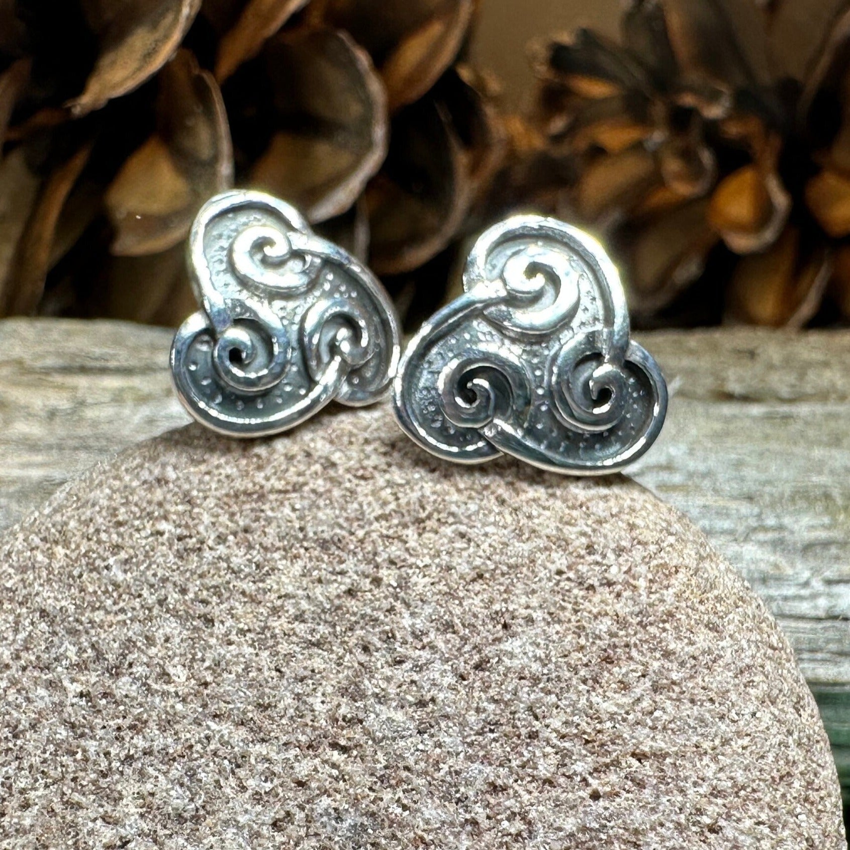 Ancient Gale Celtic Spiral Post Earrings
