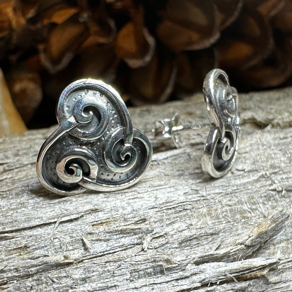 Ancient Gale Celtic Spiral Post Earrings