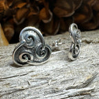 Ancient Gale Celtic Spiral Post Earrings