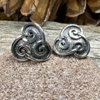 Ancient Gale Celtic Spiral Post Earrings