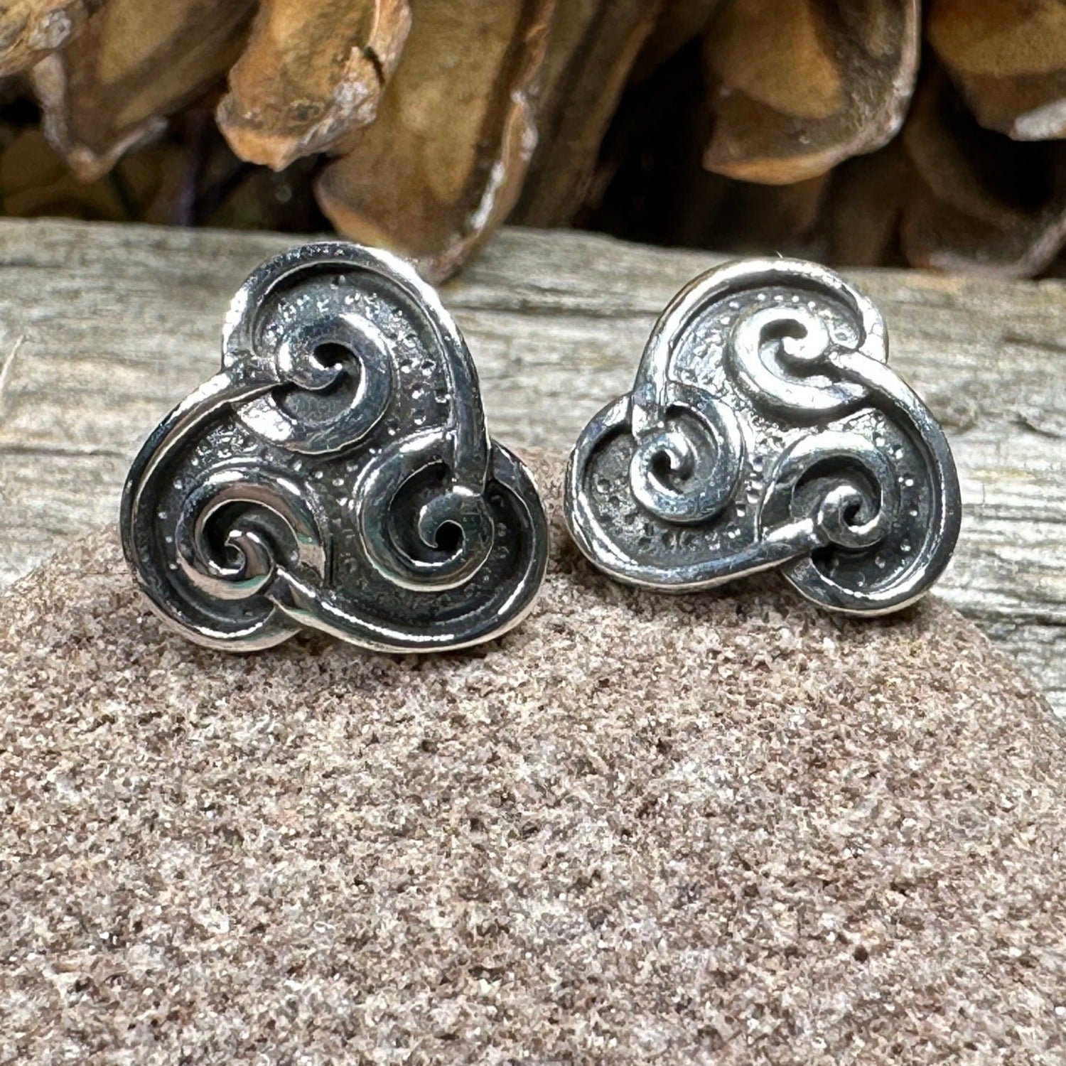 Ancient Gale Celtic Spiral Post Earrings