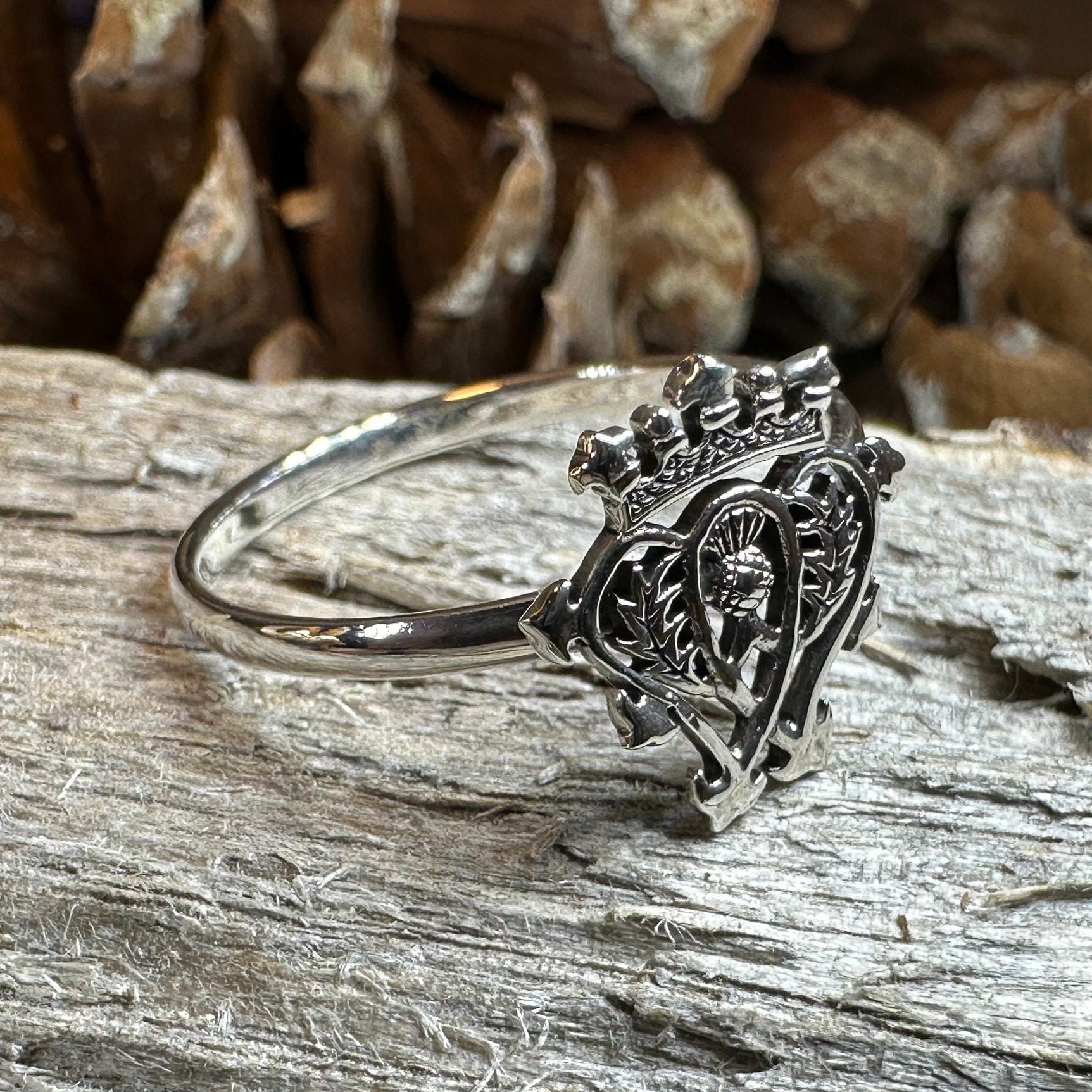 Classic Thistle Luckenbooth Ring