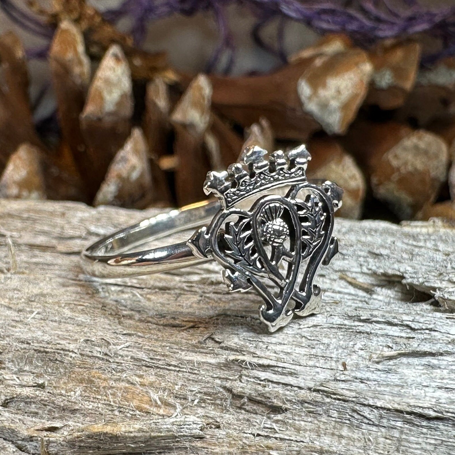 Classic Thistle Luckenbooth Ring