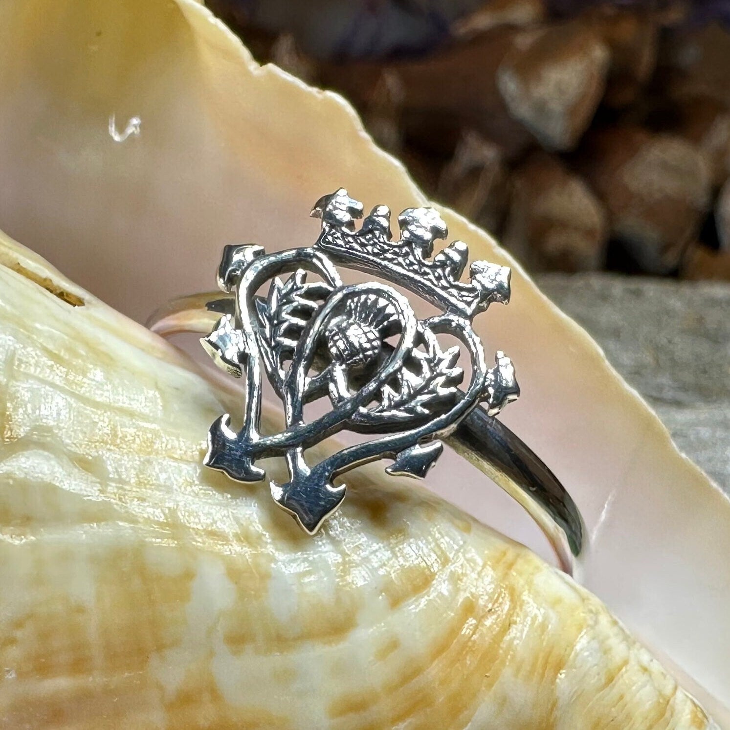 Classic Thistle Luckenbooth Ring